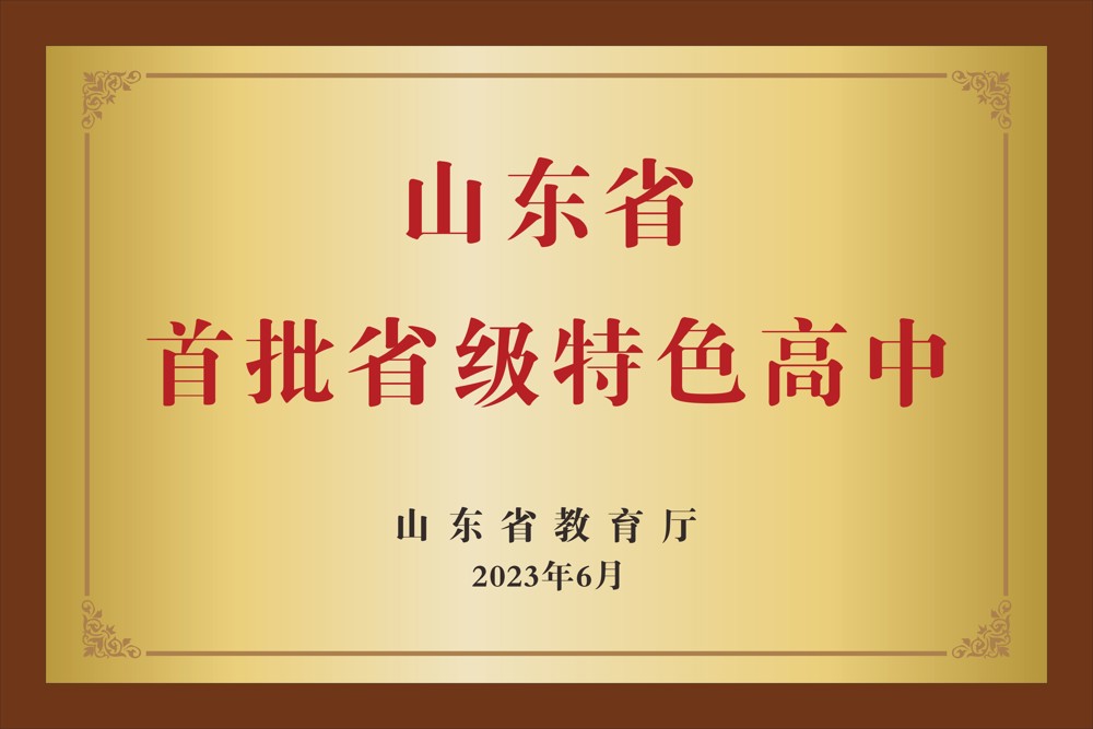 38.山东省教育厅  山东省首批省级特色高中  2023年6月